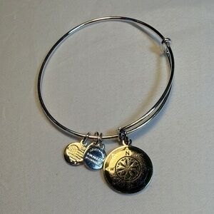Alex and Ani Gold and Silver Charm Bangle